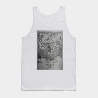 Hong Kong, China, city map Tank Top